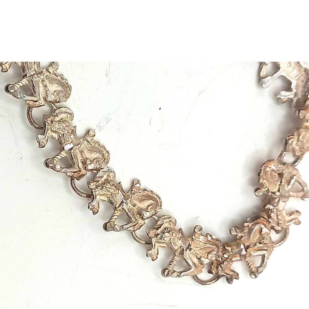 Sterling Linked Horses Bracelet